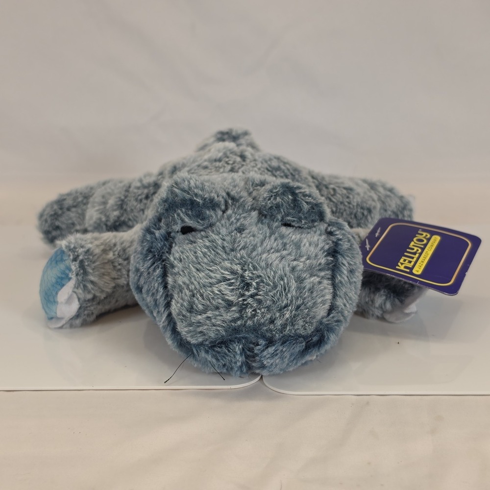 Kellytoy Blue Alligator Crocodile Dragon Plush Frosted Scale Textured 12 Inch